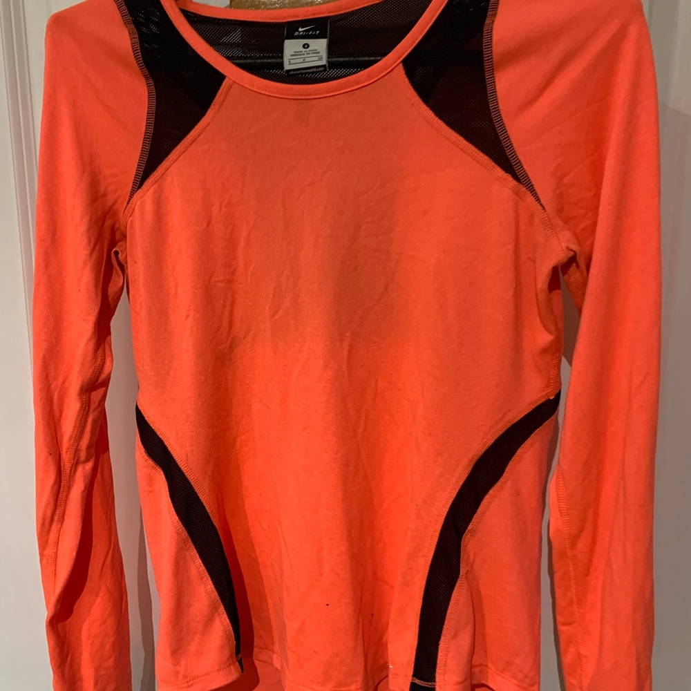 Nike Dri Fit  Women's Orange Long Sleeve Top A2